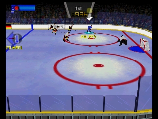 Olympic Hockey Nagano '98 (Europe) (En,Fr,De,Es) In game screenshot